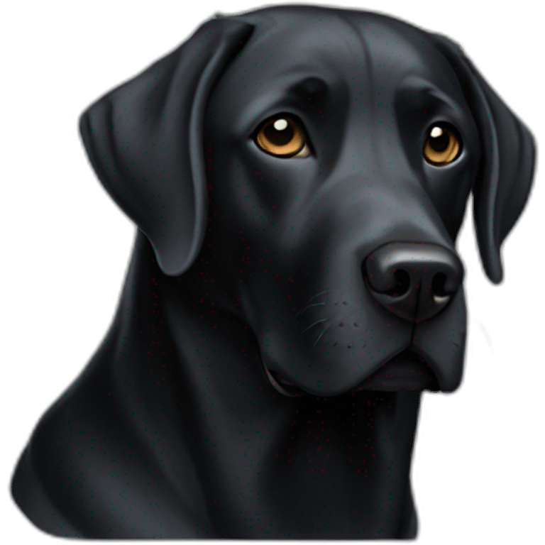 Labrador noir emoji