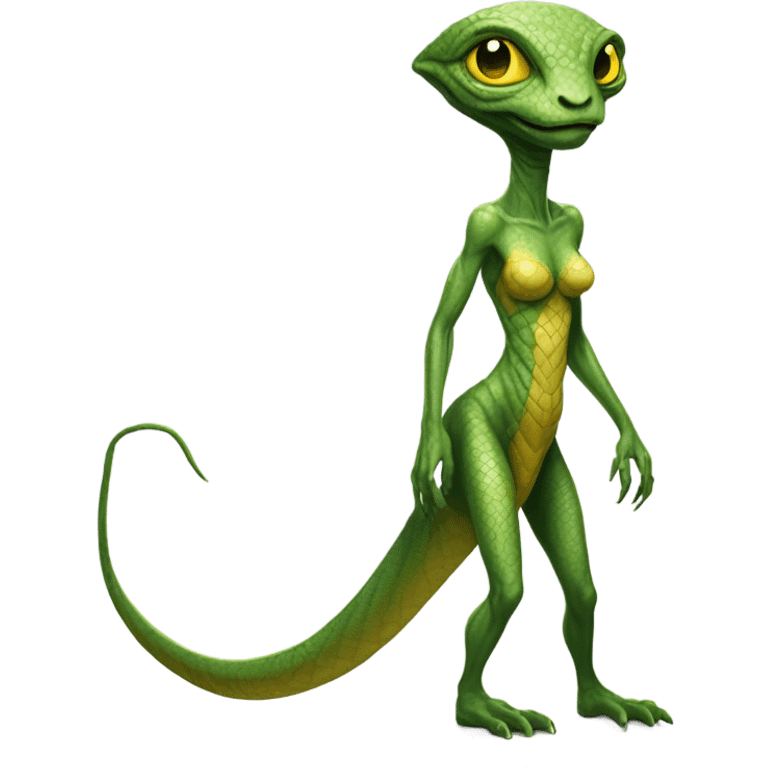 a Reptilian alien woman, full body emoji