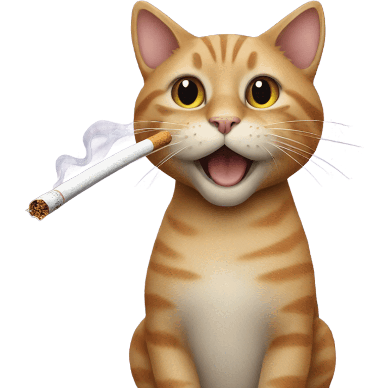 Cat with a cigarette  emoji