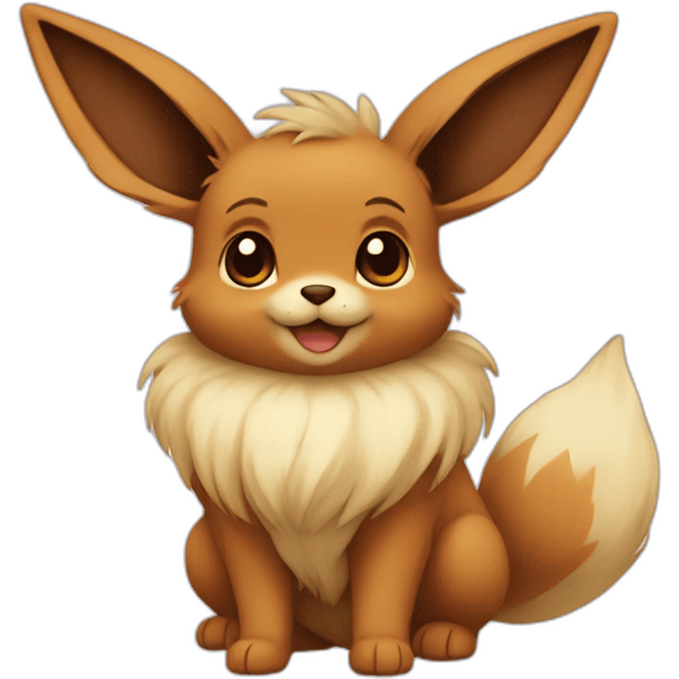 Eevee with a heart emoji