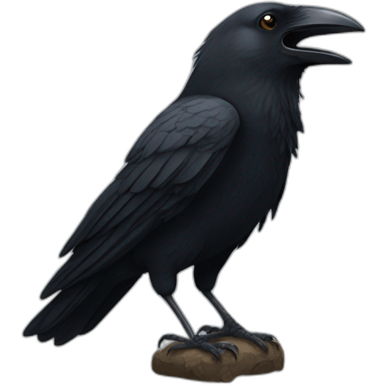 crow crying emoji