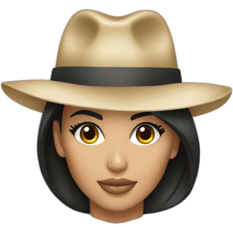 kim kardashian with hat  emoji