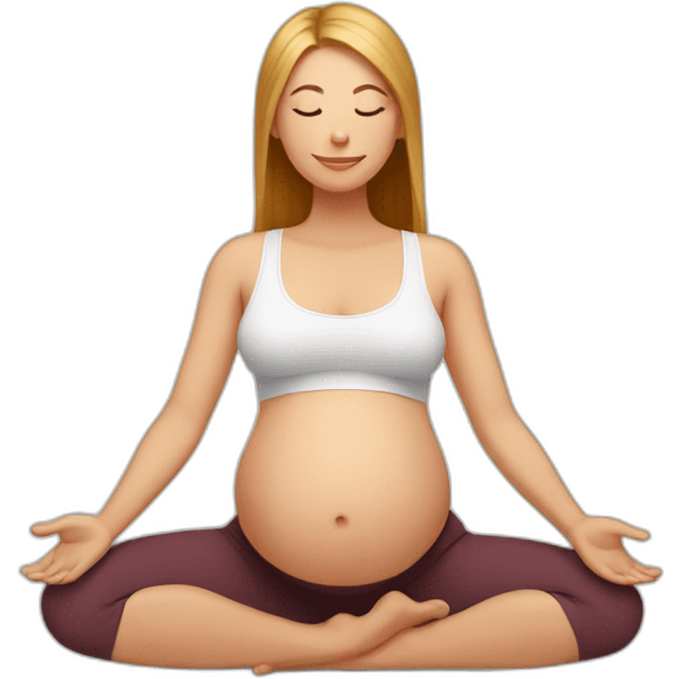 Pregnant yoga emoji