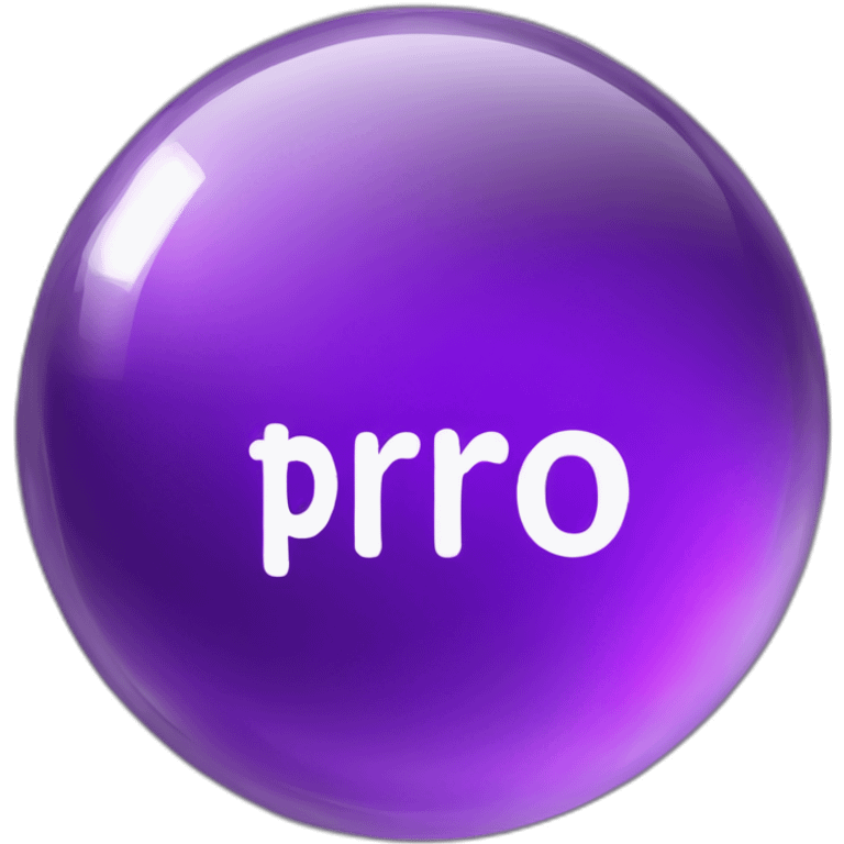 word "Pro" in purple crystal ball emoji