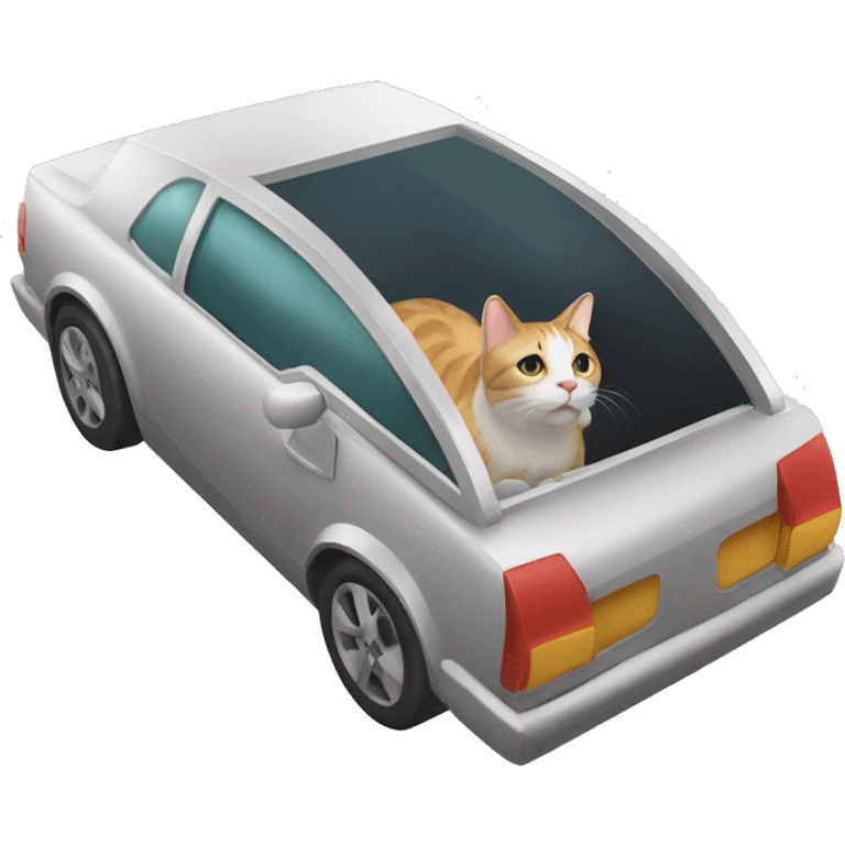 A car in a catcar in a cat box ina catastrophic cat mall emoji