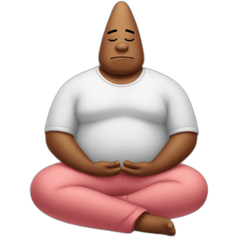 Patrick star doing a meditation emoji