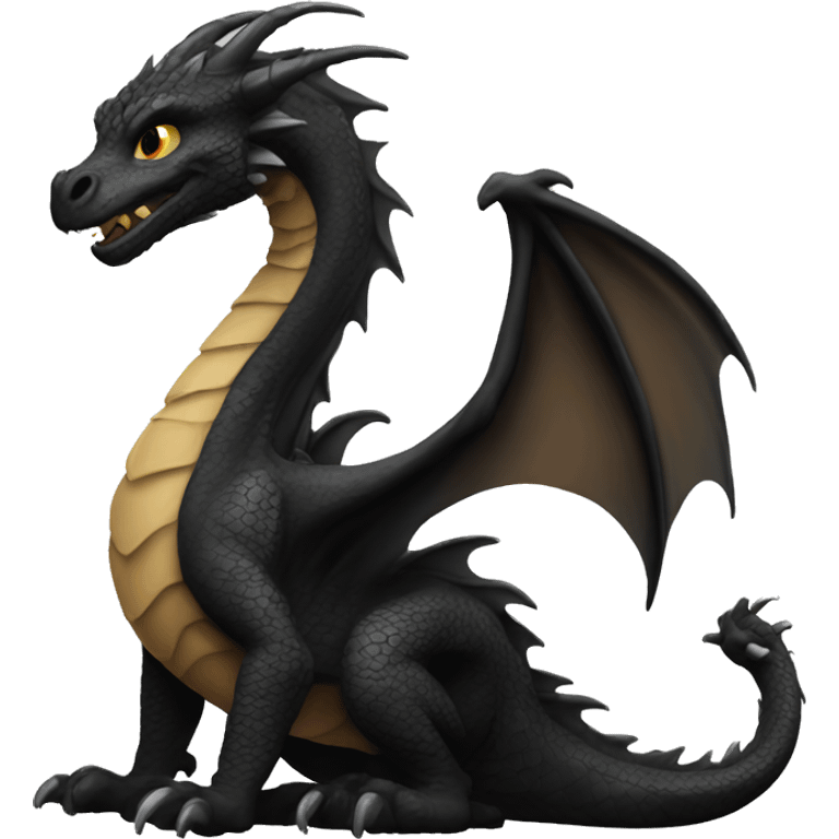 Dragon black emoji