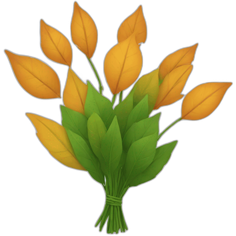 A bouquet of leaves emoji