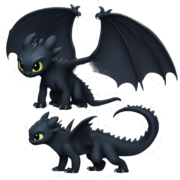 Night Fury Toothless dragon emoji