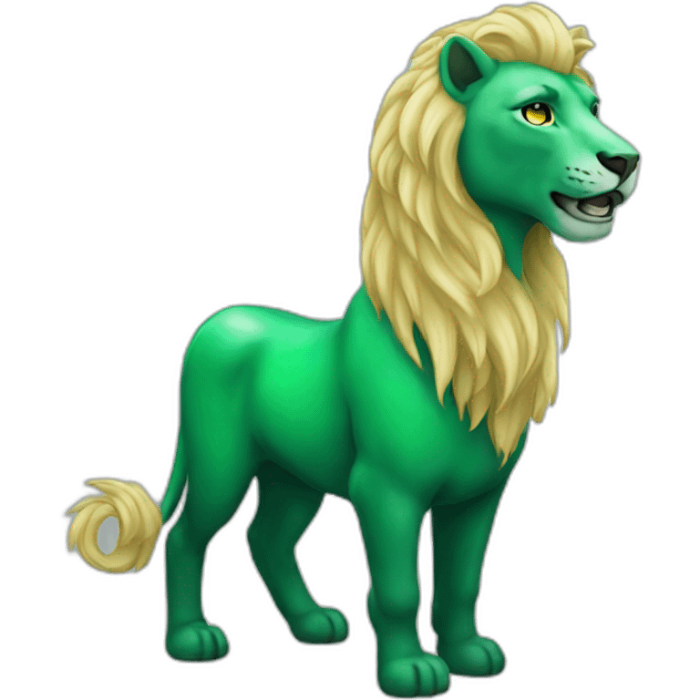 emerald unicorn lion emoji