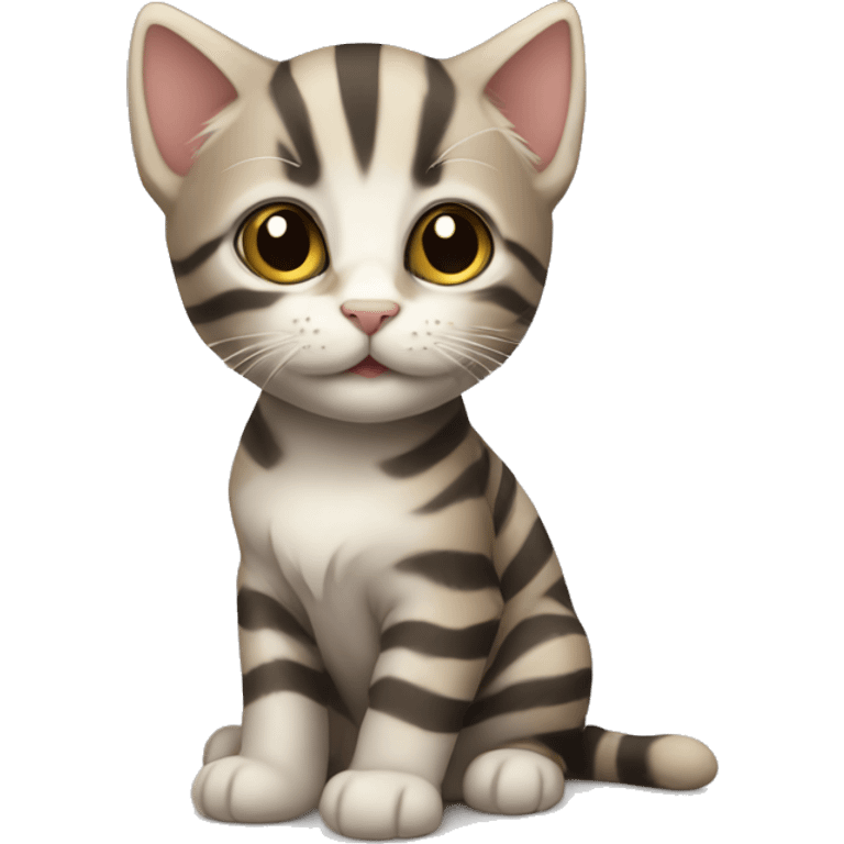 Striped kitten emoji