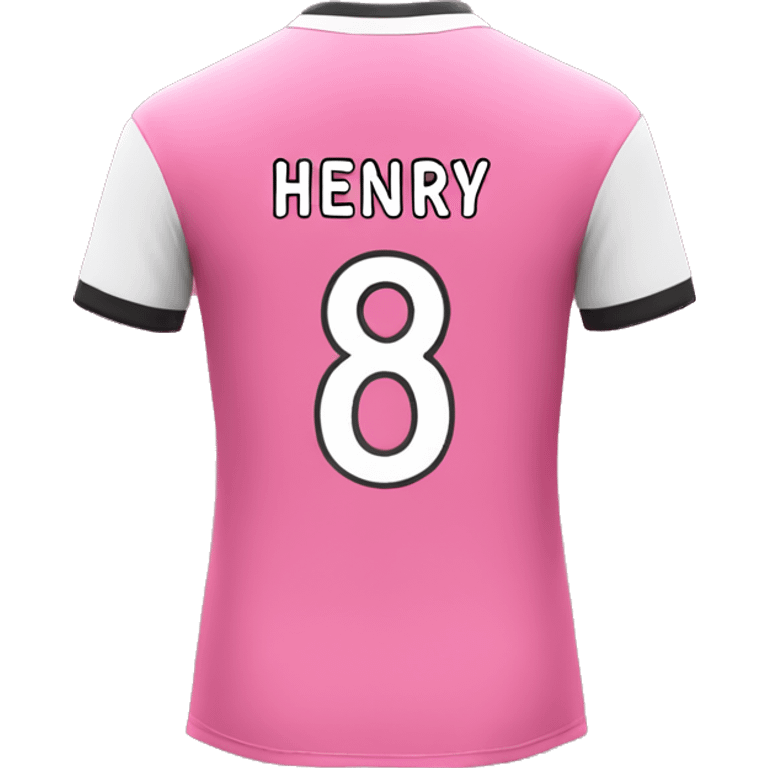 Pink soccer Jersey with number 8 on the back and The name Henry emoji