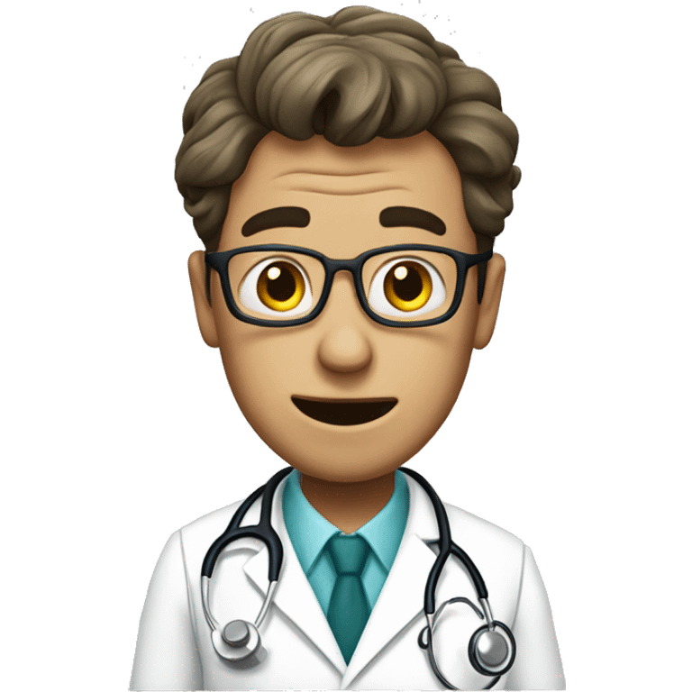 a doctor with the emotion of madness emoji