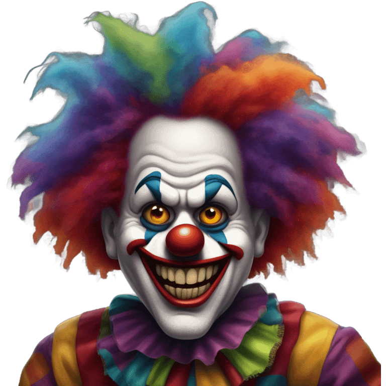 Scary clown emoji