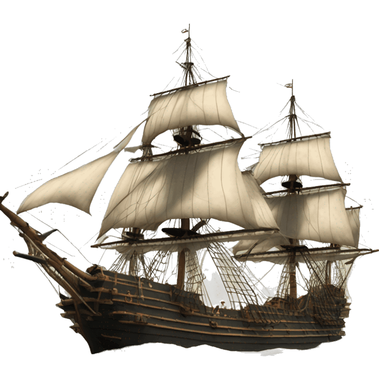 photorealistic england frigate  XVII 
century emoji