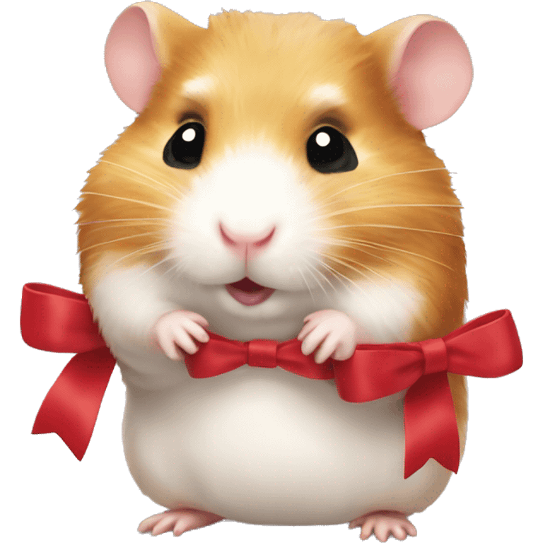 hamster with a bow emoji