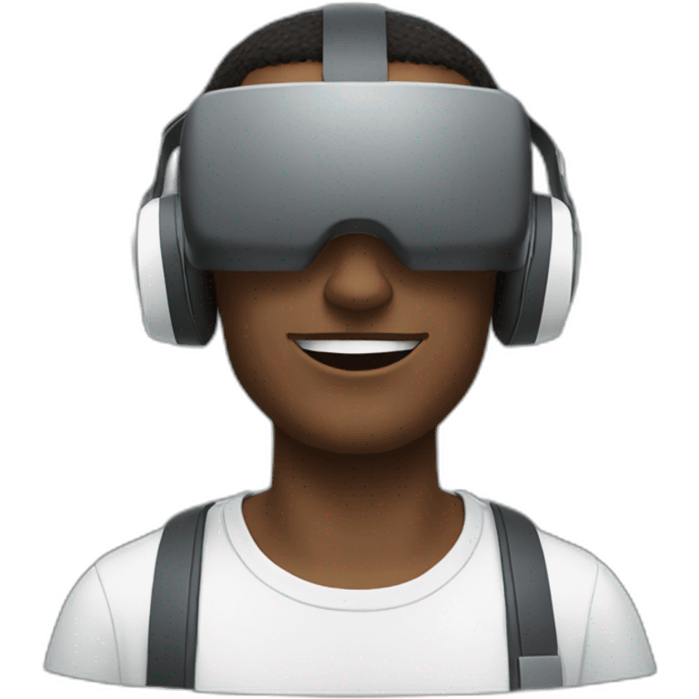 Man wearing VR headset emoji