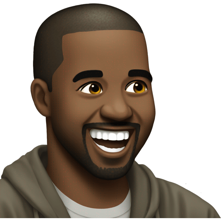 Kanye west laughing  emoji