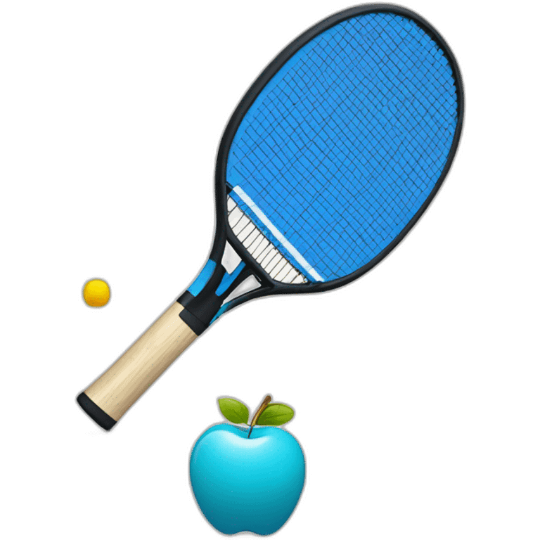 ping pong racket playing with apple emoji