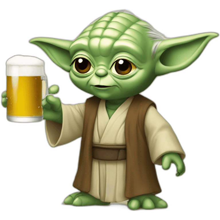 Yoda qui boit de la biere emoji