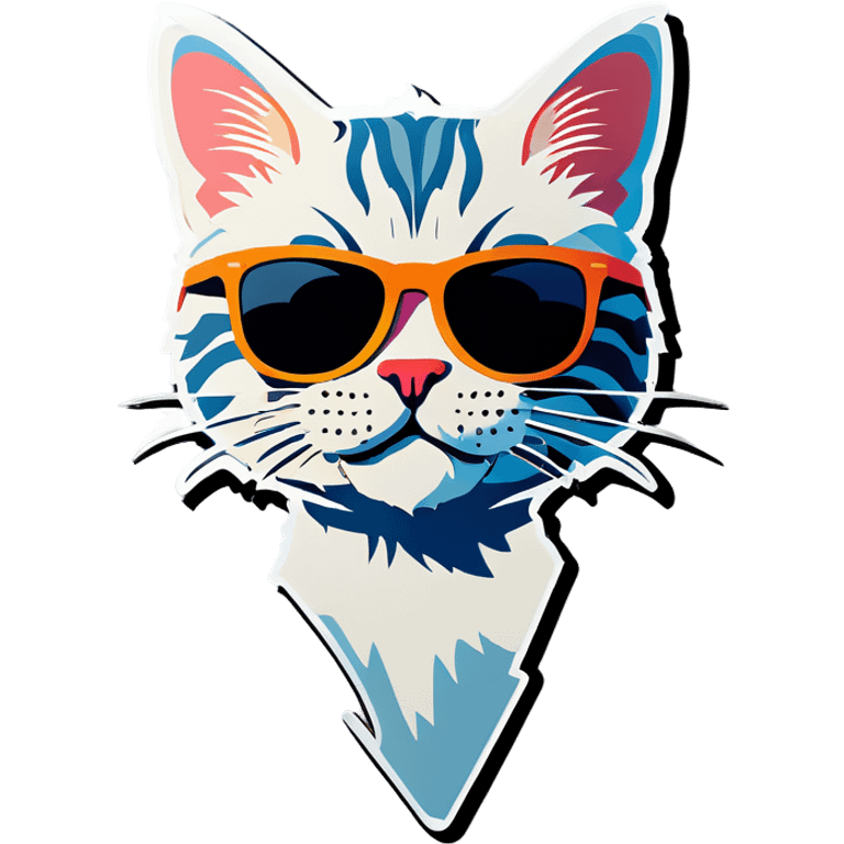 Cat with sunglasses emoji