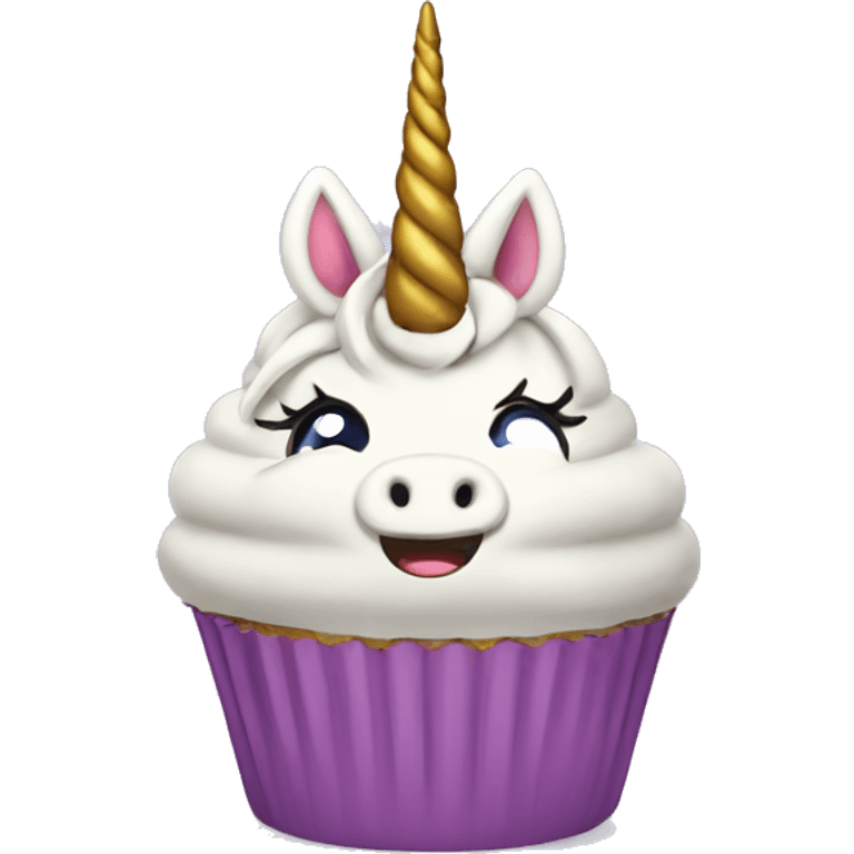 Unicorn cupcake  emoji