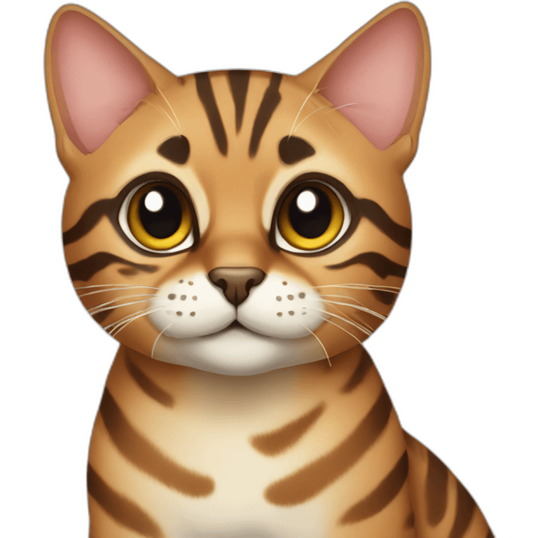 Lovely Bengal cat emoji