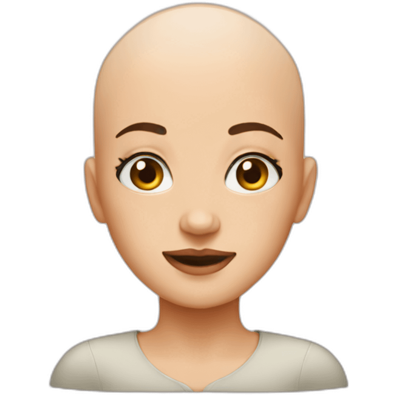 bald girl emoji