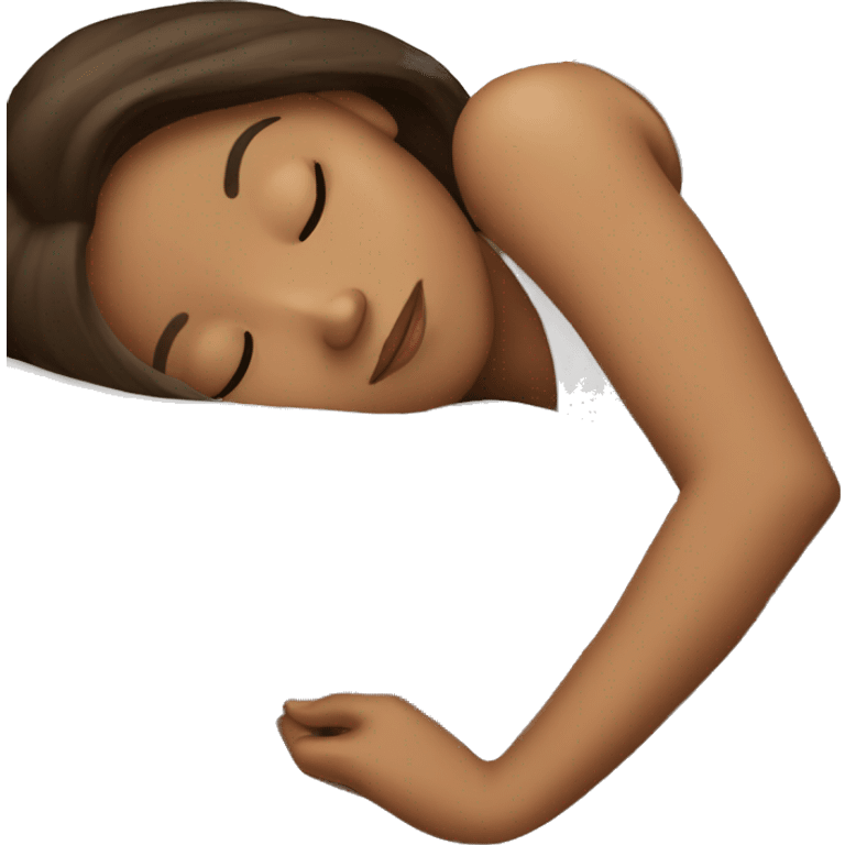 Brunette girl sleeping emoji