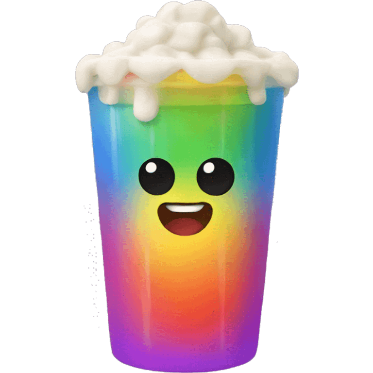 Rainbow boba emoji