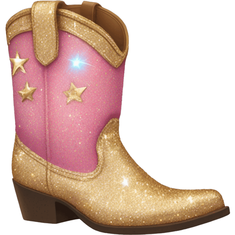 girly sparkly cowboy boots emoji