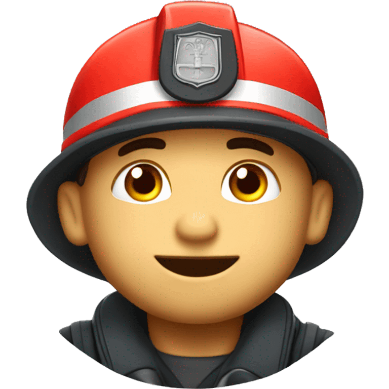 Bombero estudiando emoji