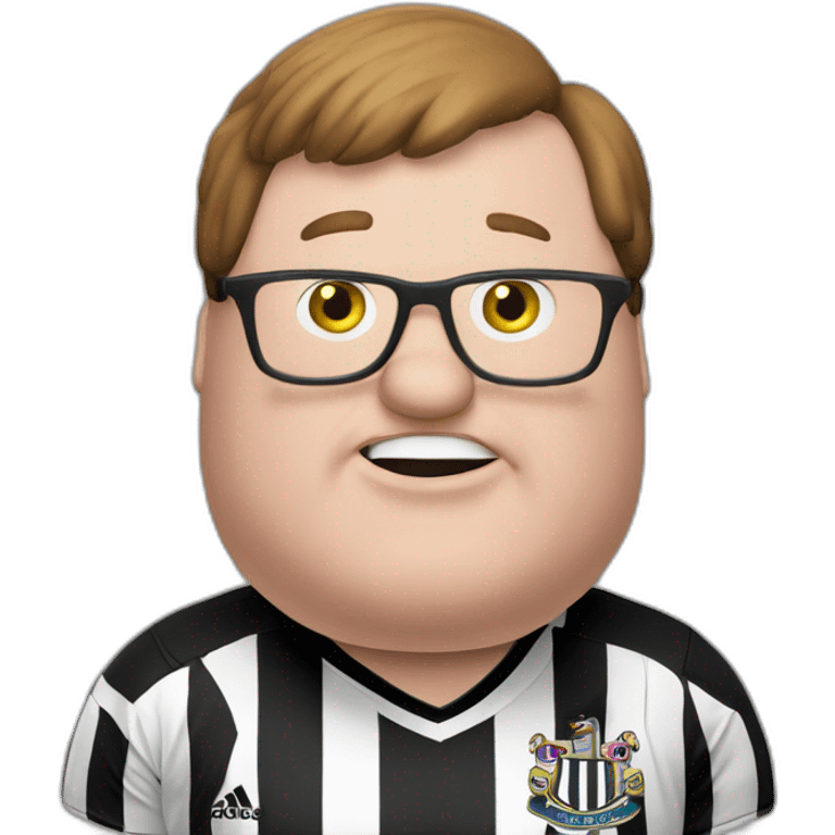 Peter Griffin in a Newcastle United jersey emoji