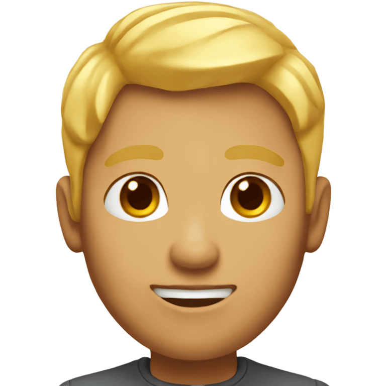 Orange skin male with blonde hair  emoji