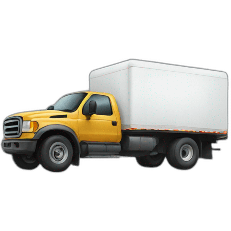 man standing in front of truck emoji