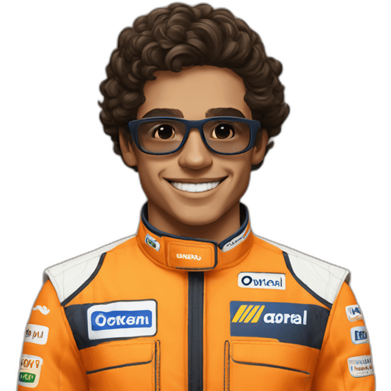 Lando Norris in McLaren overalls  emoji