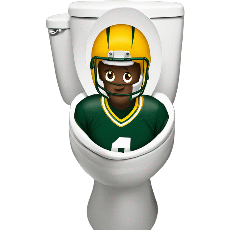 Green Bay packers on a toilet emoji