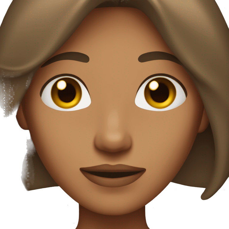 tan woman with brown hair  emoji