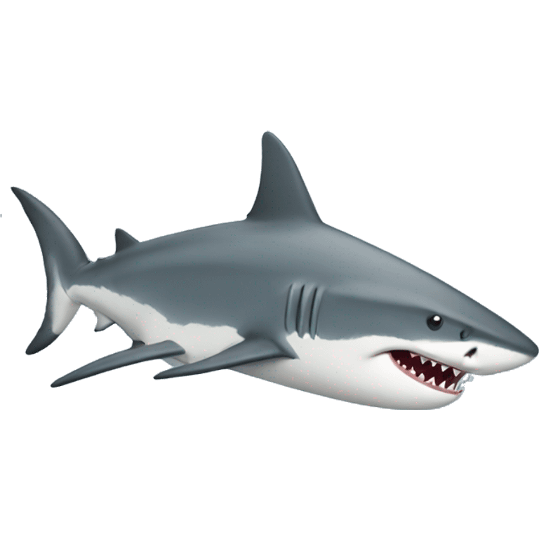 Shark with a top hate  emoji