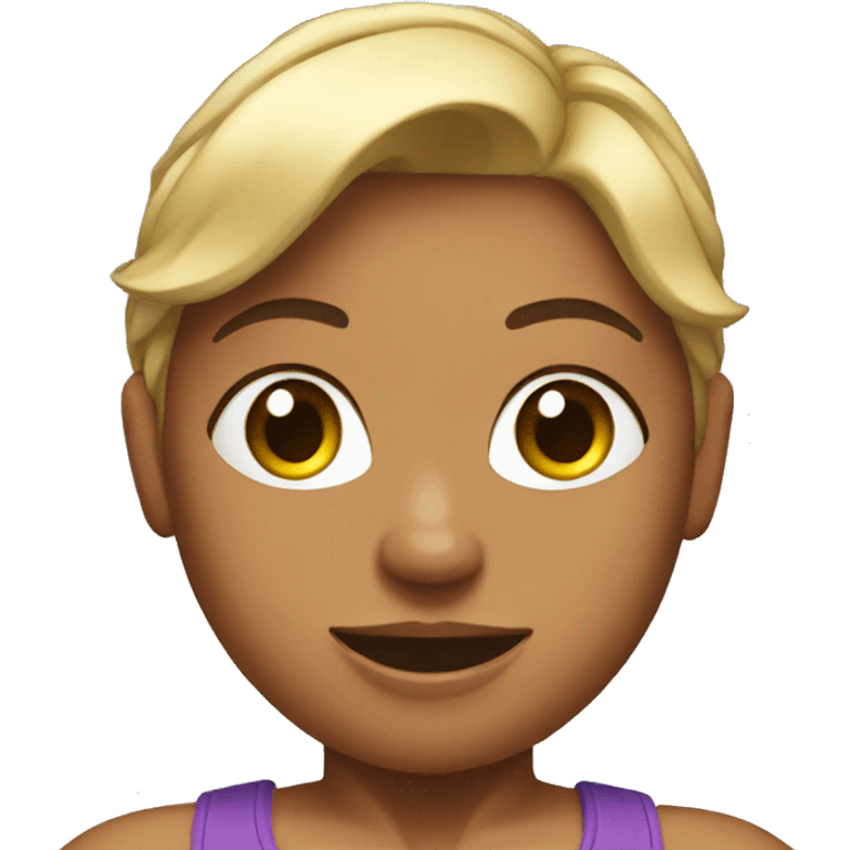 A female bodybuilder emoji