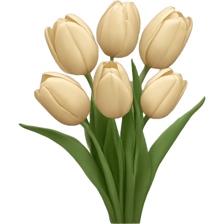 bunch of beige tulips  emoji