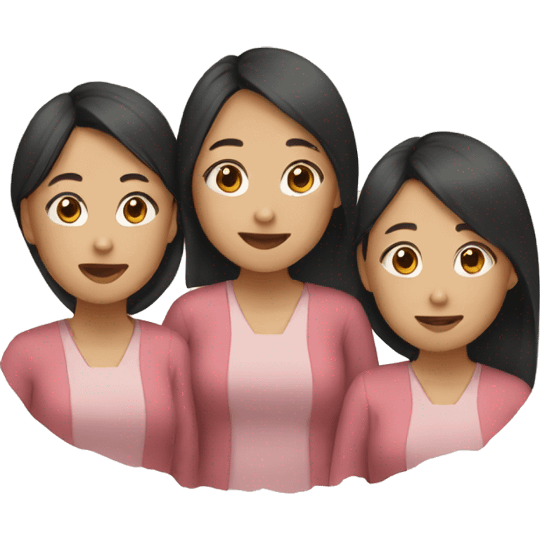 Three asian sisters  emoji