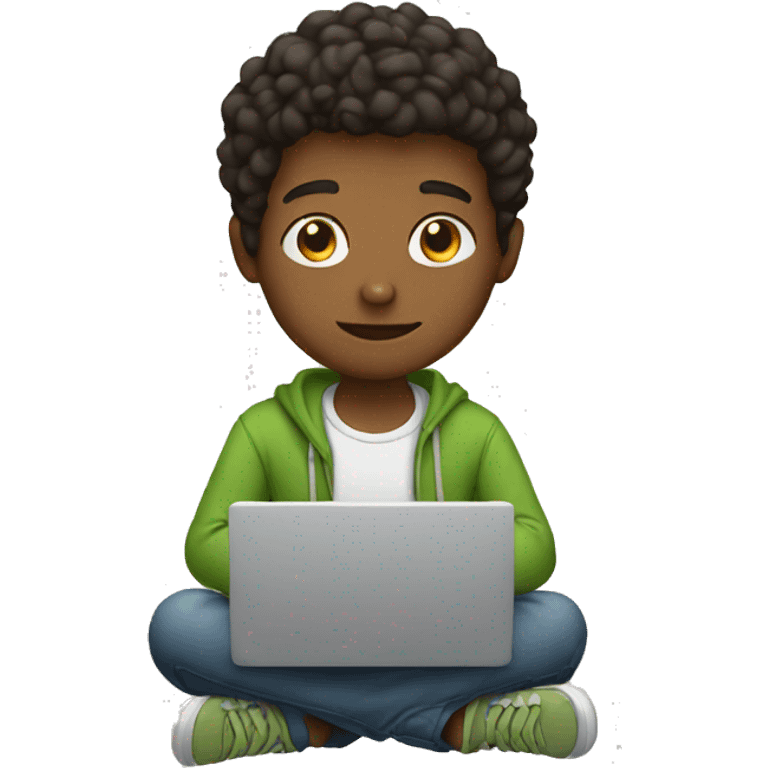 Boy with laptop emoji