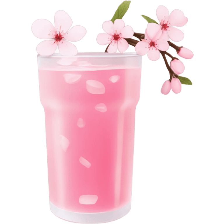 Cherry blossom drink emoji