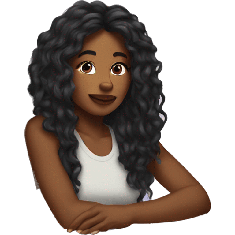 Sza siting around computers  emoji