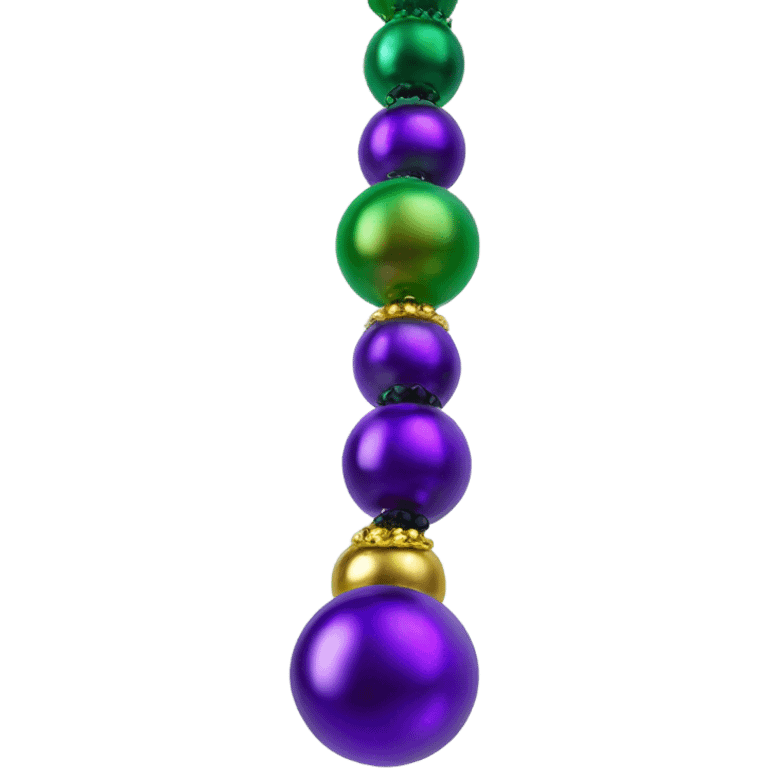 Realistic mardi gras beads  emoji