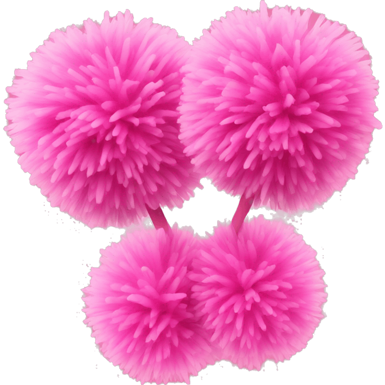 Two pink cheer Pom Poms  emoji