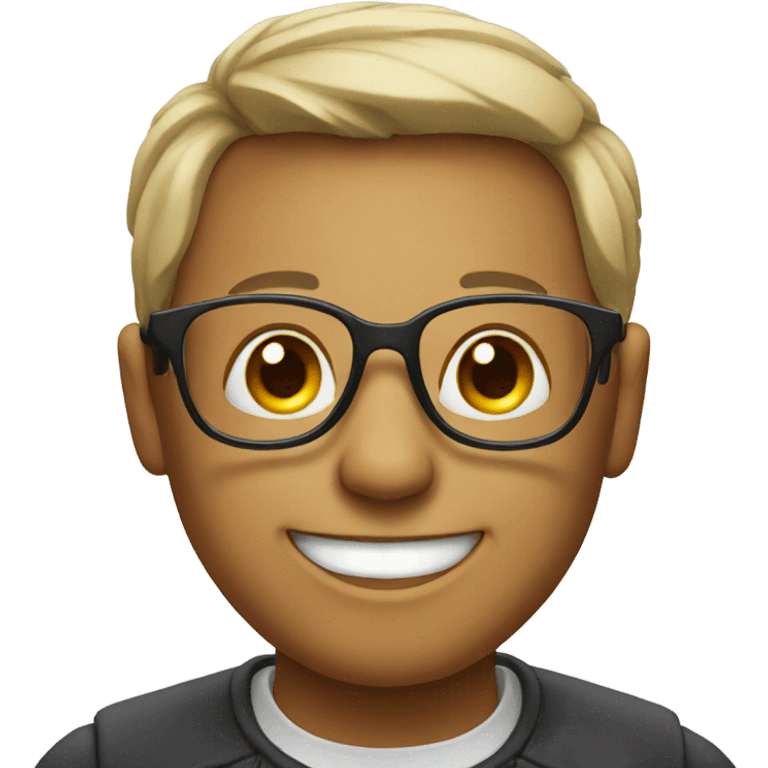 smiling portrait with glasses emoji