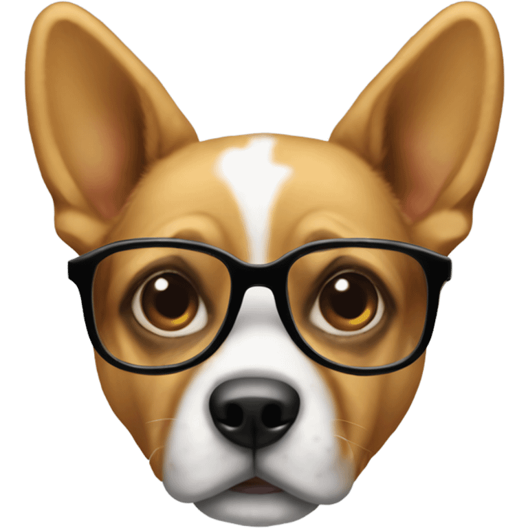 Un perro con gafas  emoji