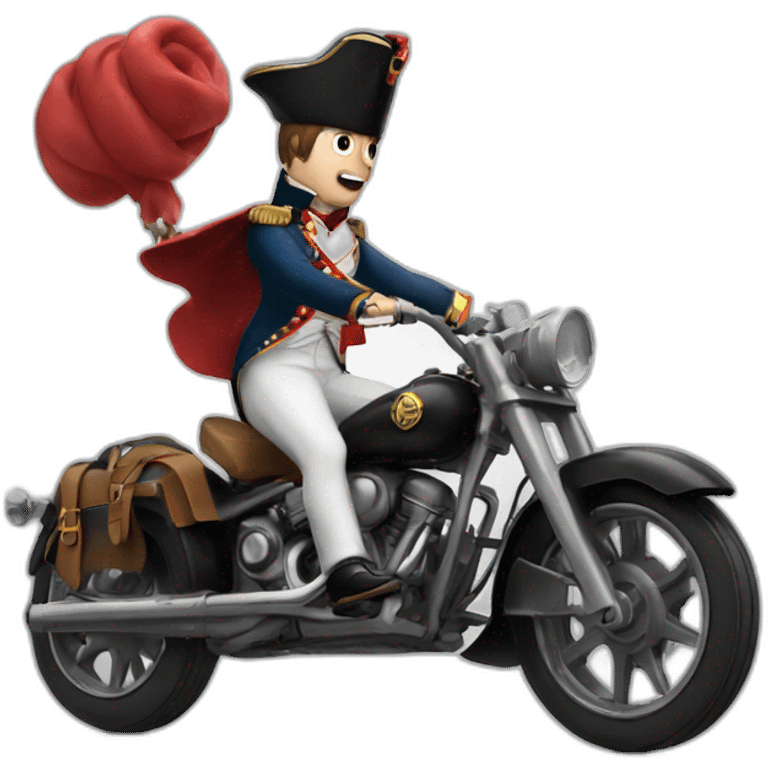 Napoleon who is doing a wheelie  emoji